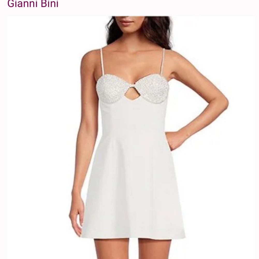 NWT Gianni Bini White Embellished Women’s Dress Sz 14